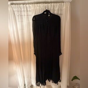 Whistles Black Long Sleeve Dress